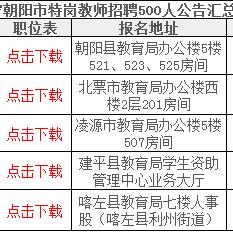 凌源最新招聘资讯速递