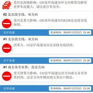 河北高速实时路况报告